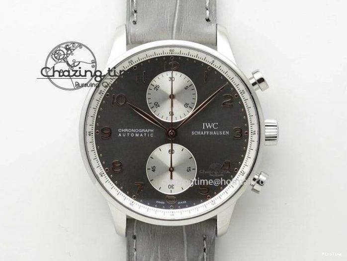 MIROTIME 0502 TimelessDesign Portuguese IW358304 ZF 1:1 Best Edition SS Blue Dial on Leather Strap A 7078
